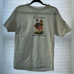 40s & Shorties- White graphic T-shirt